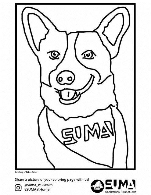 Suma Museum Dog Coloring Page