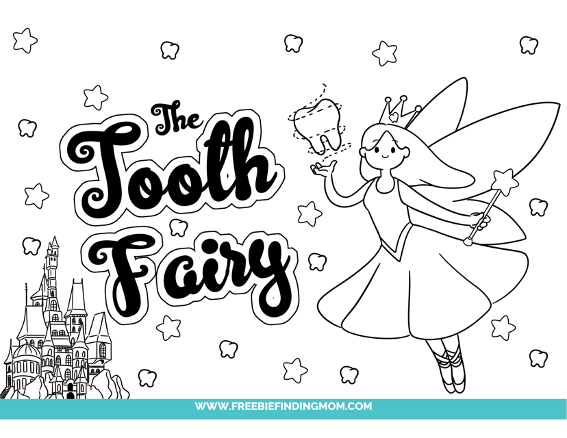The Tooth Fairy Coloring Page - Coloring Activities for Kids
