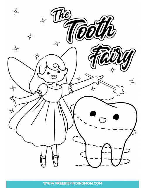 Tooth Fairy Coloring Page - TemplateRoller