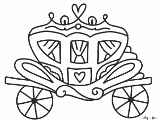 Document preview: Cinderella's Carriage Coloring Page
