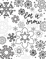 Document preview: Let It Snow Coloring Page