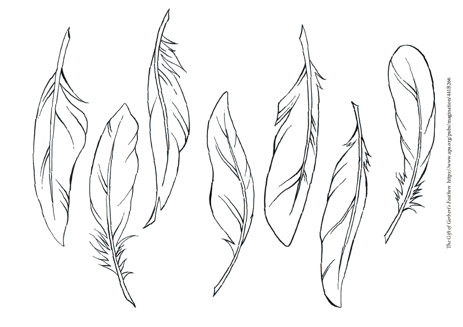 Goose Feathers Coloring Page