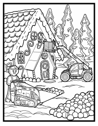 Document preview: Gingerbread Builders Coloring Page
