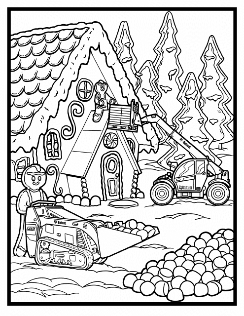 Gingerbread Builders Coloring Page