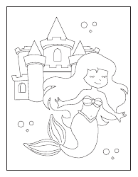Document preview: Little Mermaid Coloring Page
