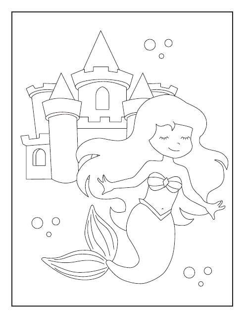 Little Mermaid Coloring Page - Printable Free