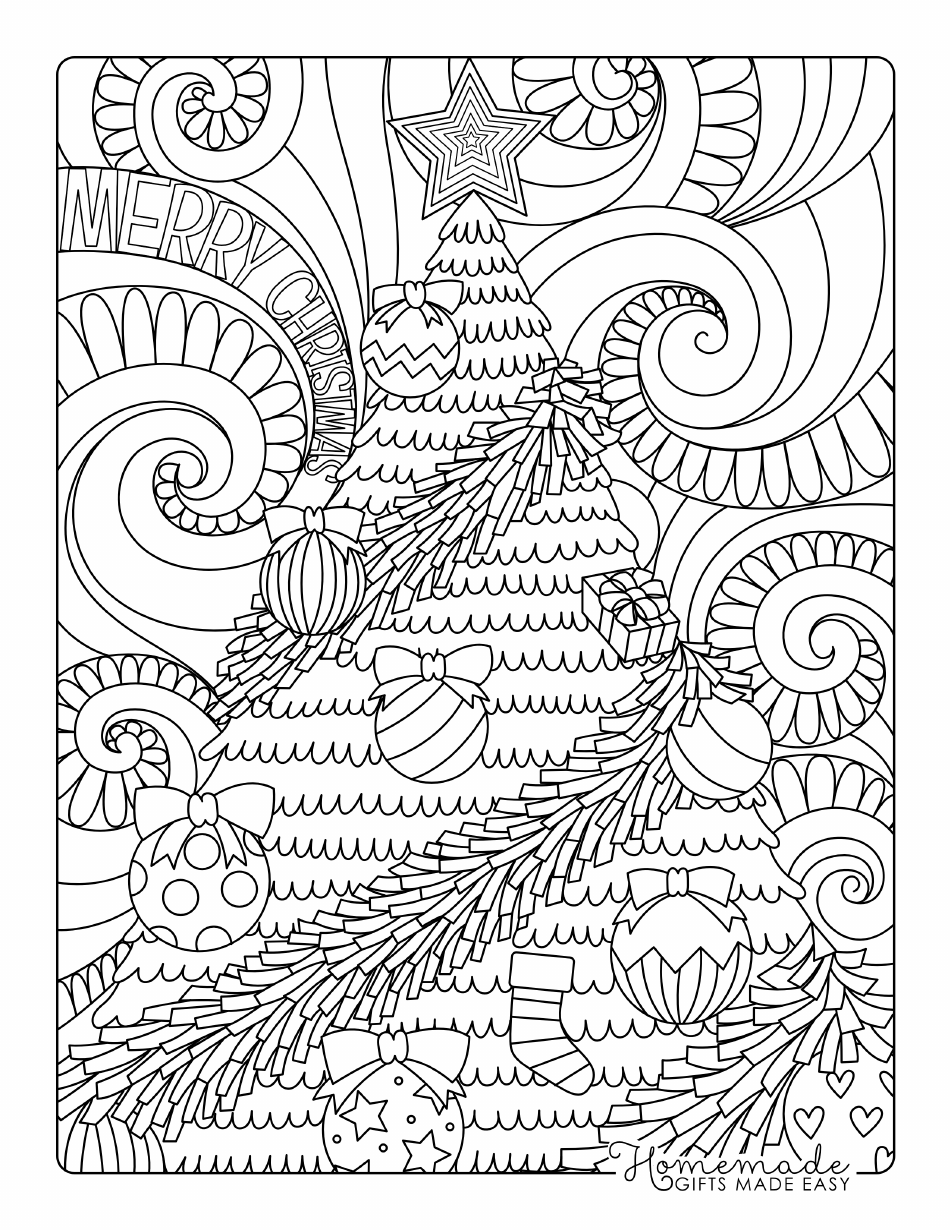 Christmas Tree Coloring Page - Patterns Download Printable PDF | Templateroller
