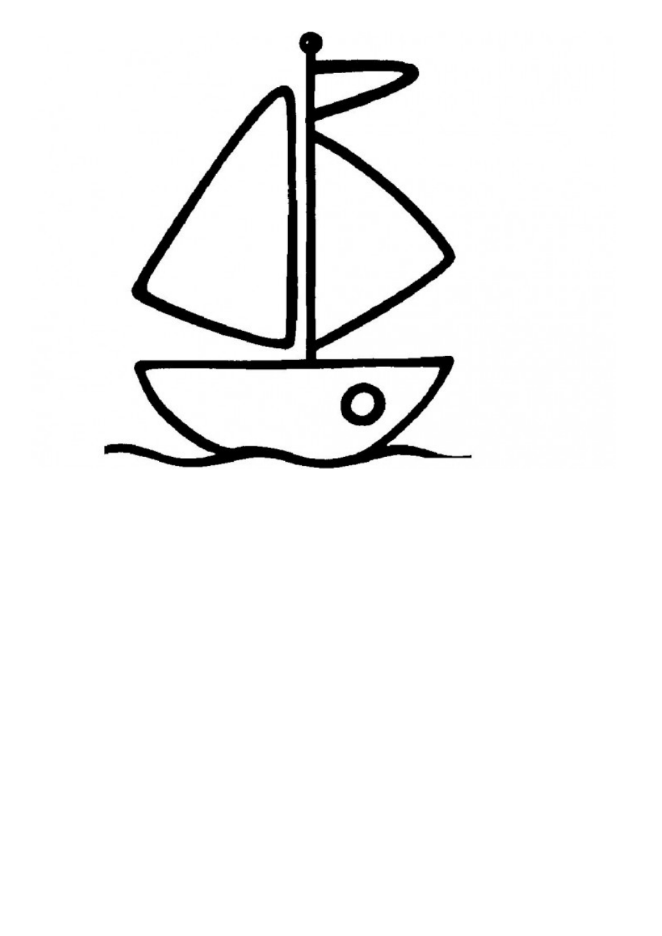 Small Sailboat Coloring Page Image Preview