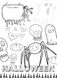 Document preview: Halloween Coloring Sheet
