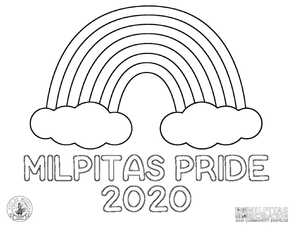 Milpitas Pride Coloring Page - Free Printable PDF document for coloring activities