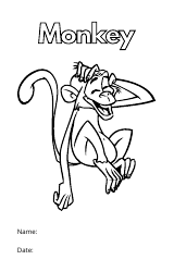 Document preview: Monkey Coloring Sheet