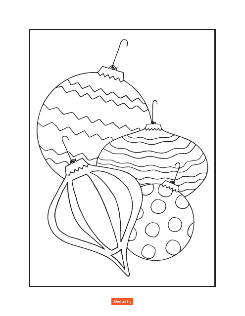 Christmas Tree Decorations Coloring Page