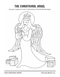 Document preview: Christkindl Angel Coloring Page