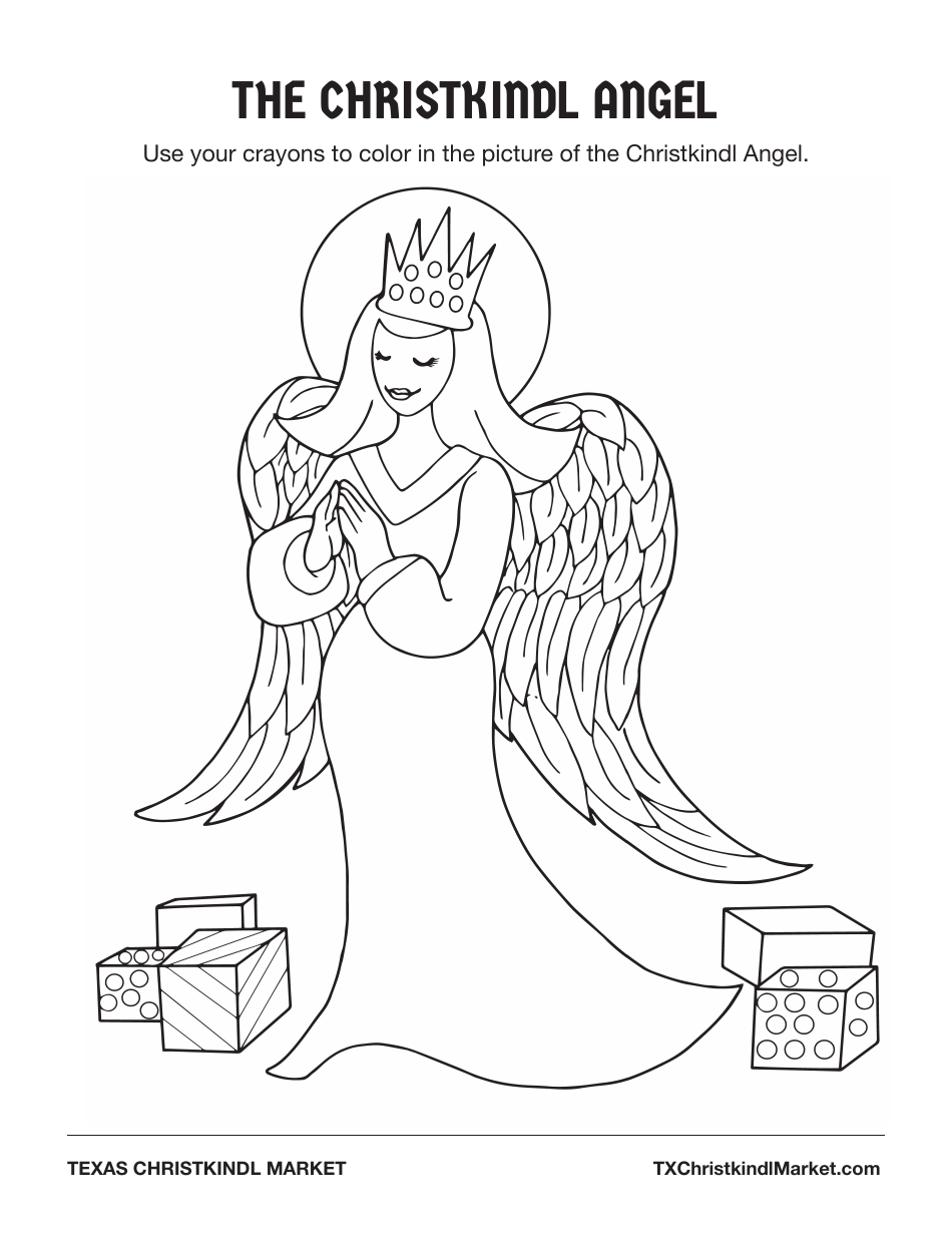 Christkindl Angel Coloring Page Download Printable PDF | Templateroller
