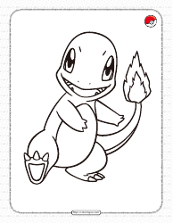 Document preview: Pokemon Coloring Page - Charmander