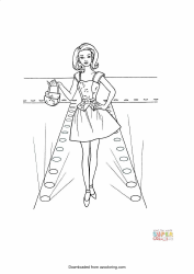 Document preview: Fashion Model Coloring Page