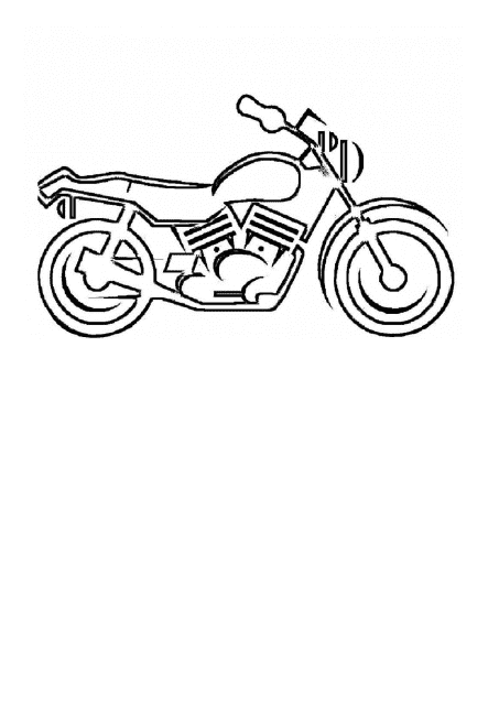 Motorcycle Coloring Page Image Preview