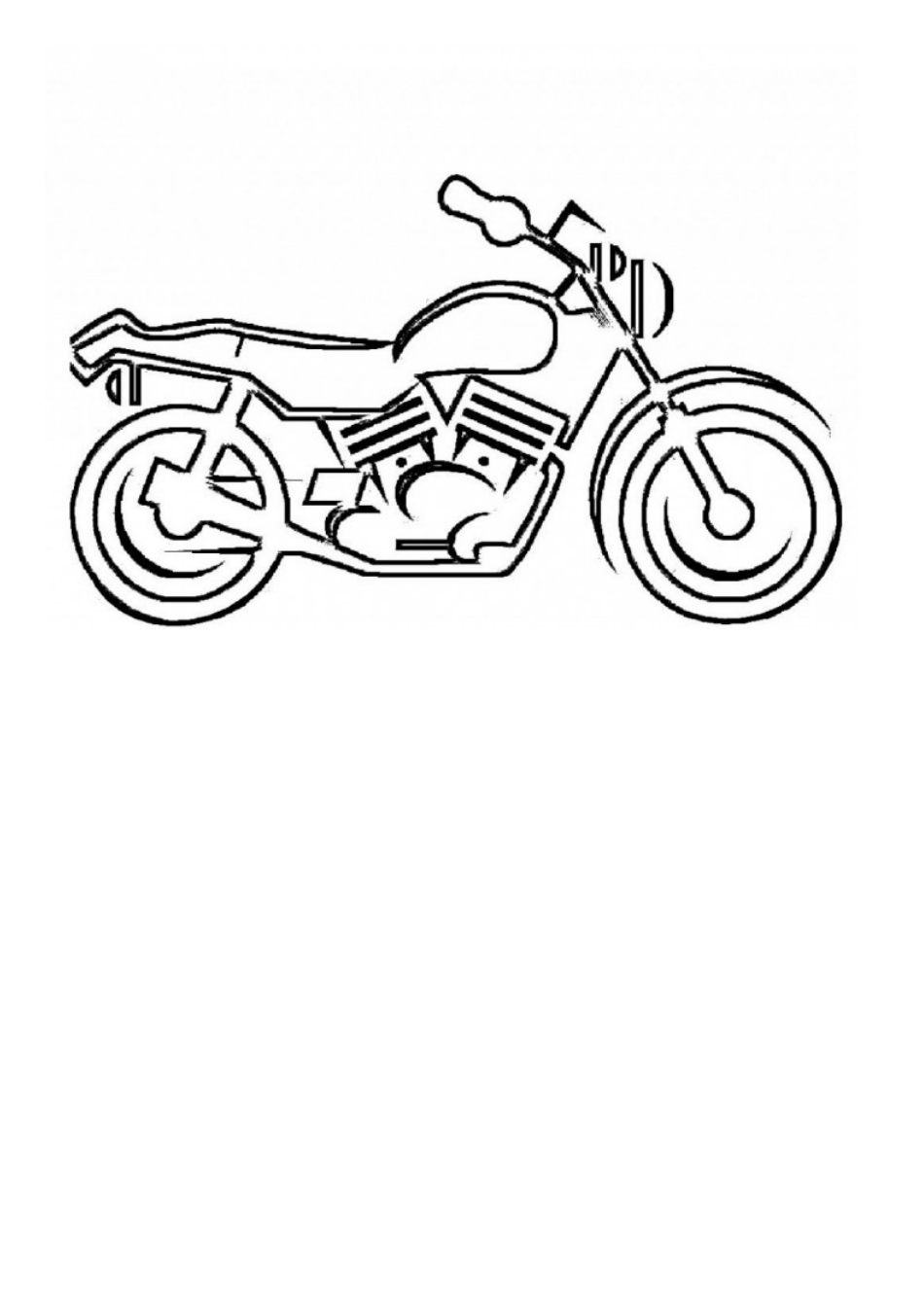 Motorcycle Coloring Page Image Preview