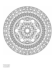 Document preview: Positive Spirit Mandala Coloring Page