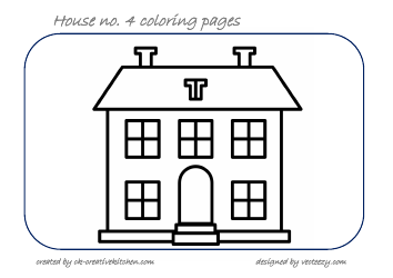 Document preview: Two Story House Coloring Page