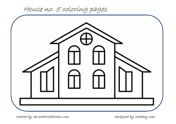 Document preview: Victorian House Coloring Page
