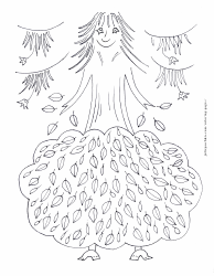 Document preview: Tree Spirit Coloring Page