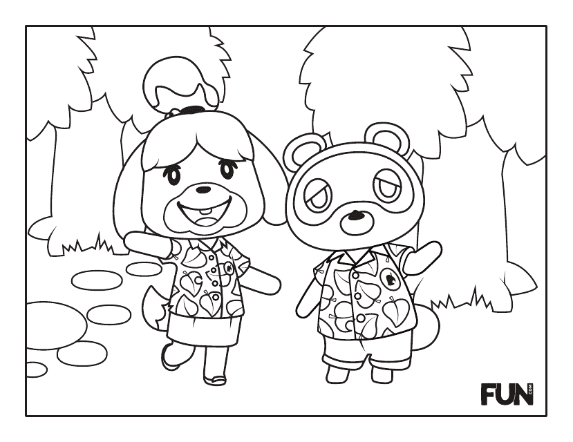Animal Crossing New Horizons Coloring Page - Download and Print
