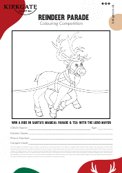 Document preview: Reindeer Parade Coloring Page