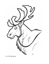 Document preview: Reindeer Coloring Page