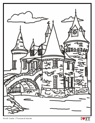 Document preview: Boldt Castle Coloring Page