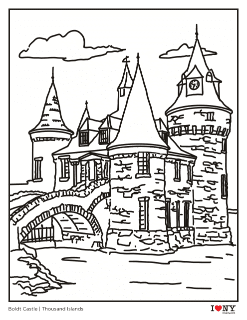 Boldt Castle Coloring Page