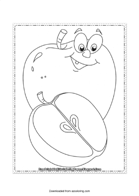 Apple Coloring Page Preview