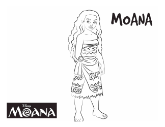 Document preview: Disney Moana Coloring Page