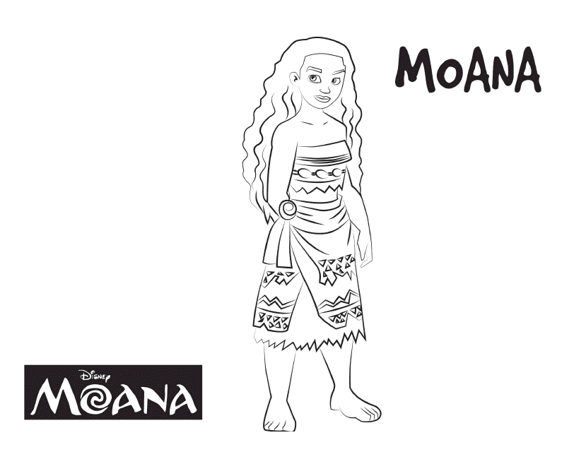 Disney Moana Coloring Page image preview
