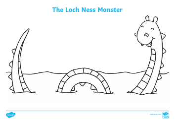 Document preview: The Loch Ness Monster Coloring Page