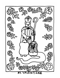 Document preview: St. Valentine Coloring Page