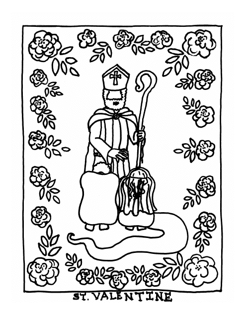 St. Valentine Coloring Page