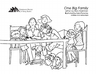 Document preview: Big Family Coloring Page