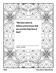 Document preview: The Holy One of God Coloring Page