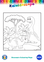 Document preview: Dinosaurs Coloring Page
