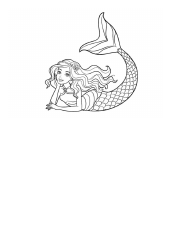 Document preview: Mermaid Coloring Page
