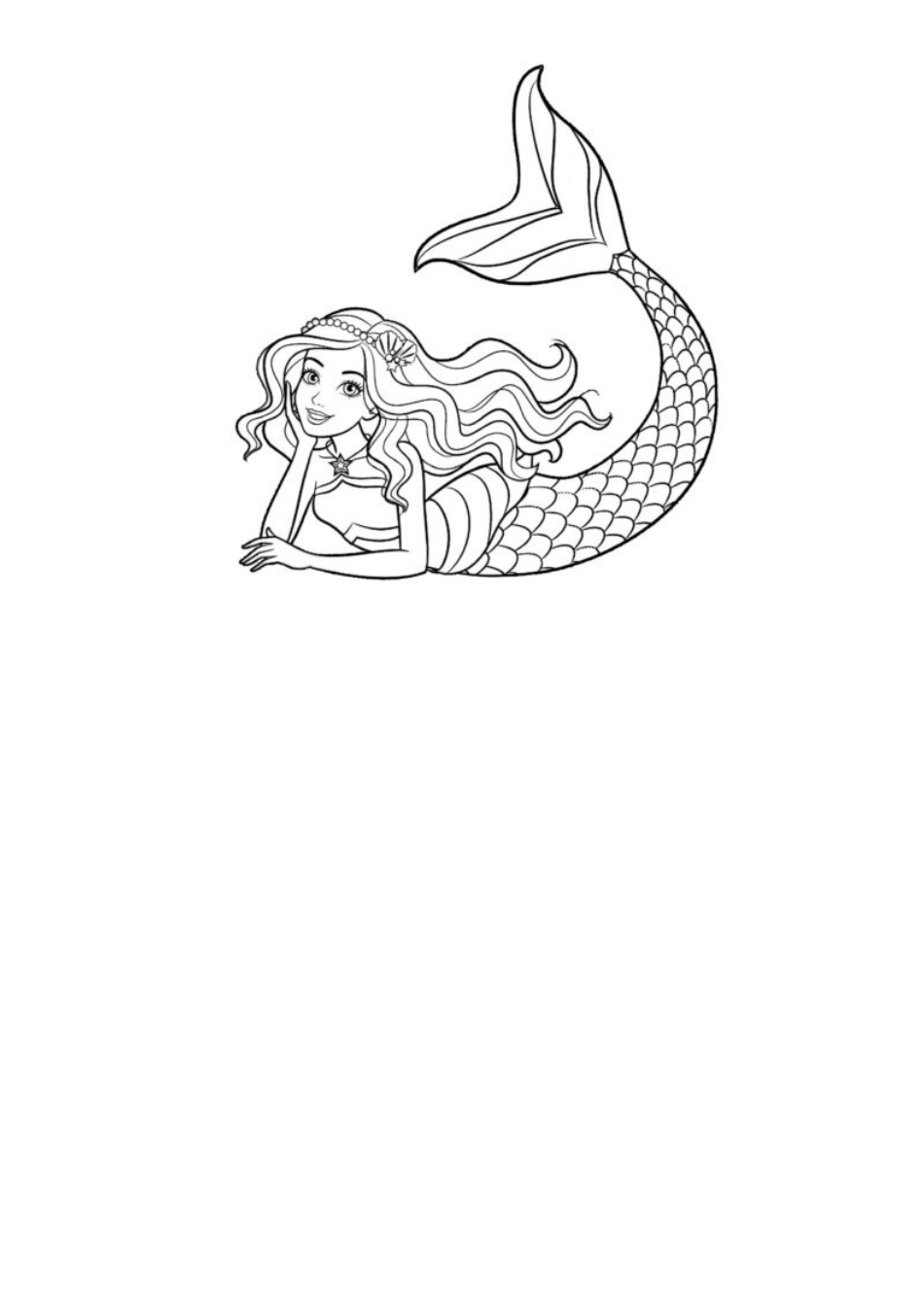 Mermaid Coloring Page Download Printable PDF | Templateroller