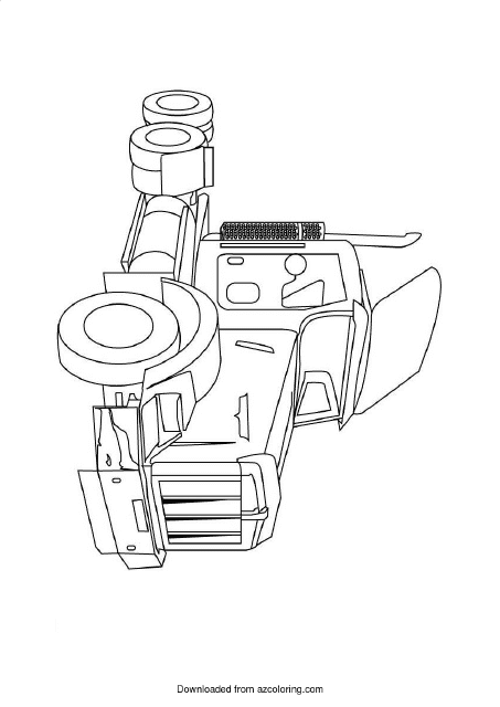 Semi Truck Coloring Page - Printable Image