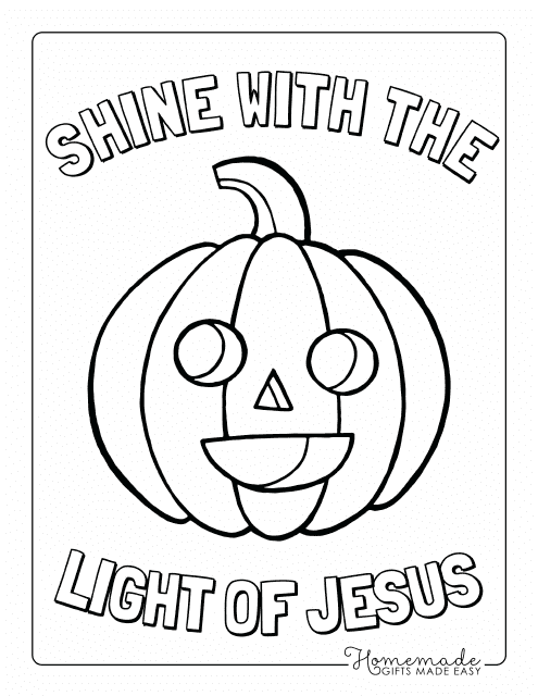 Jack O Lantern Coloring Page - Light of Jesus