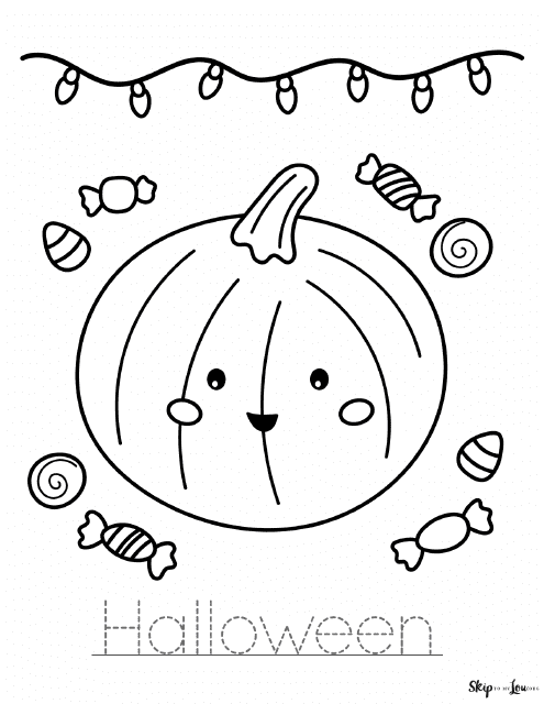 Pumpkin Coloring Page - Halloween Treats