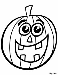Document preview: Happy Jack O Lantern Coloring Page