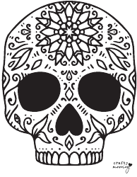 Document preview: Day of the Dead Skull Coloring Page