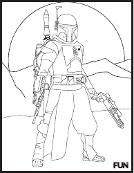 Document preview: Star Wars Coloring Page - Mandalorian