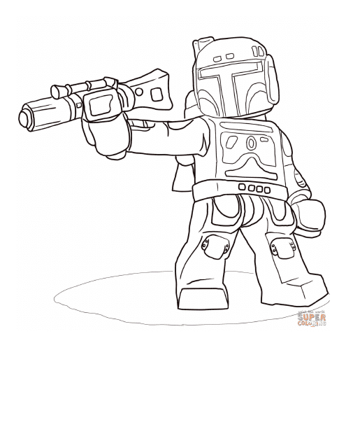 Lego Star Wars Coloring Page - Boba Fett