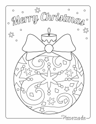Document preview: Christmas Ball Coloring Page